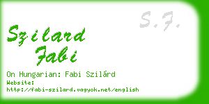 szilard fabi business card